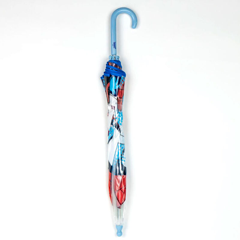 Paraguas burbuja transparente de Spider-Man Spidey Marvel con mango azul - 2