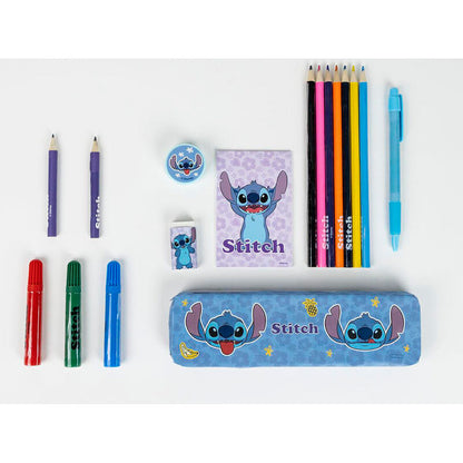 Set de papelería Stitch Disney con lápices, rotuladores, láminas y estuche - 2