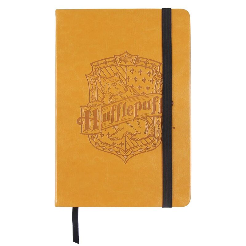 Cuaderno A5 Hufflepuff de Harry Potter con cubierta dorada