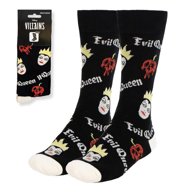 Calcetines negros Disney Villanas con estampado Evil Queen