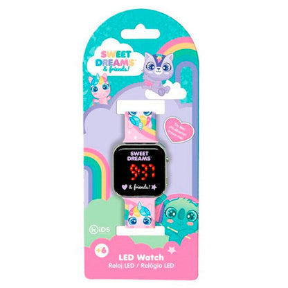 Reloj LED Sweet Dreams de unicornio con correa rosa