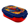 Sandwichera Spiderman Marvel azul y roja con cubierto