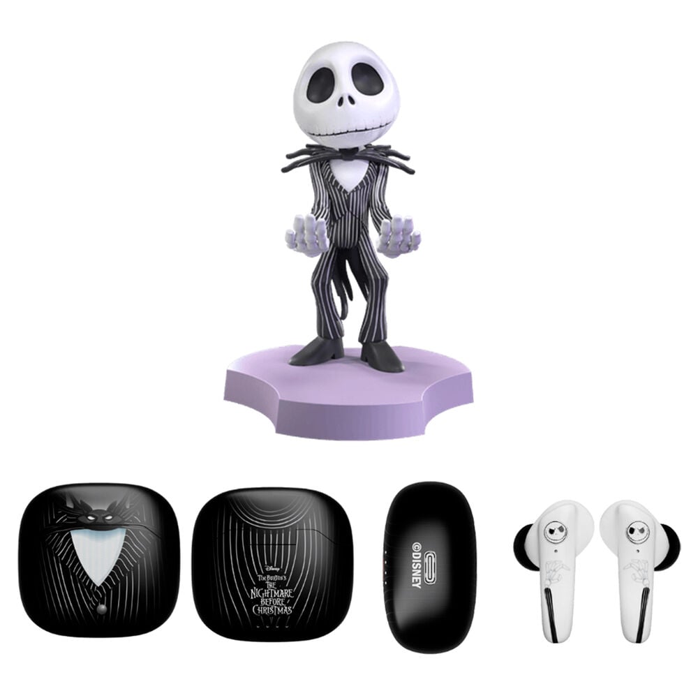 Auriculares inalámbricos de Jack Skellington con figura Mini Cable Guy Disney