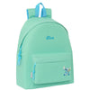 Mochila escolar verde agua de Stitch Disney con bolsillo frontal