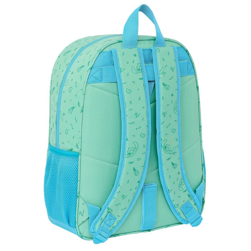 Mochila Disney Stitch Aloha verde de 42 cm con bolsillo frontal - 2