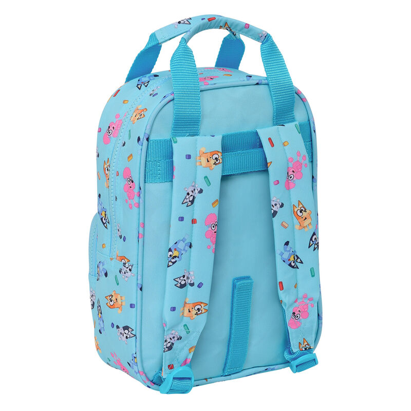 Mochila Bluey turquesa de 28 cm con bolsillo frontal - 2