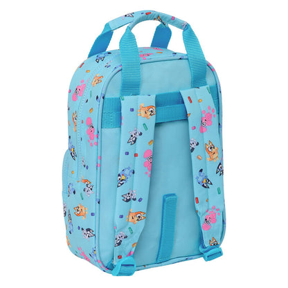 Mochila Bluey turquesa de 28 cm con bolsillo frontal - 2