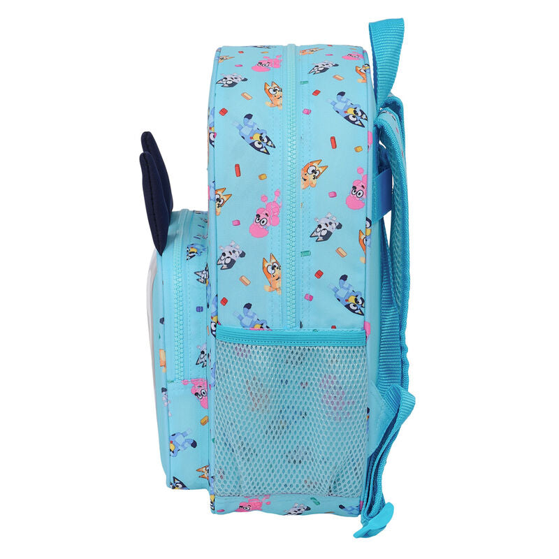 Mochila Bluey azul turquesa con ilustración frontal - 3