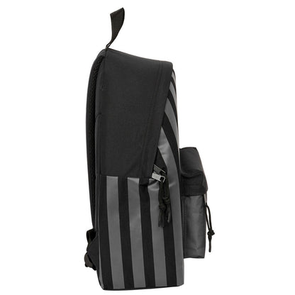 Mochila SAFTA de Miércoles negra y gris con rayas y bolsillo frontal - 3
