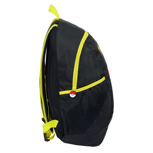 Mochila negra Pokémon de SAFTA con Pikachu y detalles amarillos - 3
