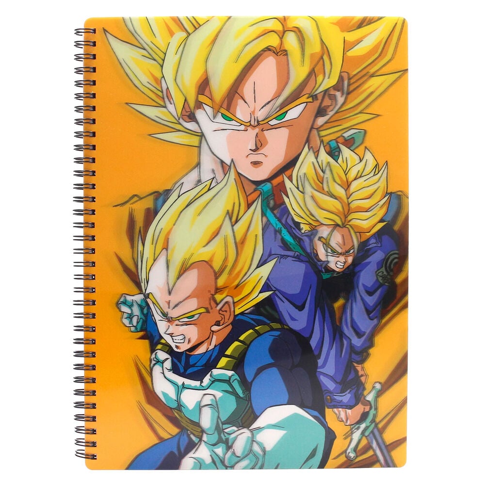 Cuaderno A4 Dragon Ball Z Saiyans con portada 3D