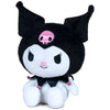 Peluche Kuromi de SANRIO en negro, blanco y rosa