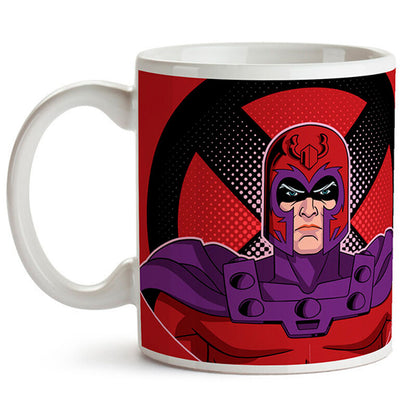 Taza de cerámica de Magneto de X-Men Marvel en rojo y morado