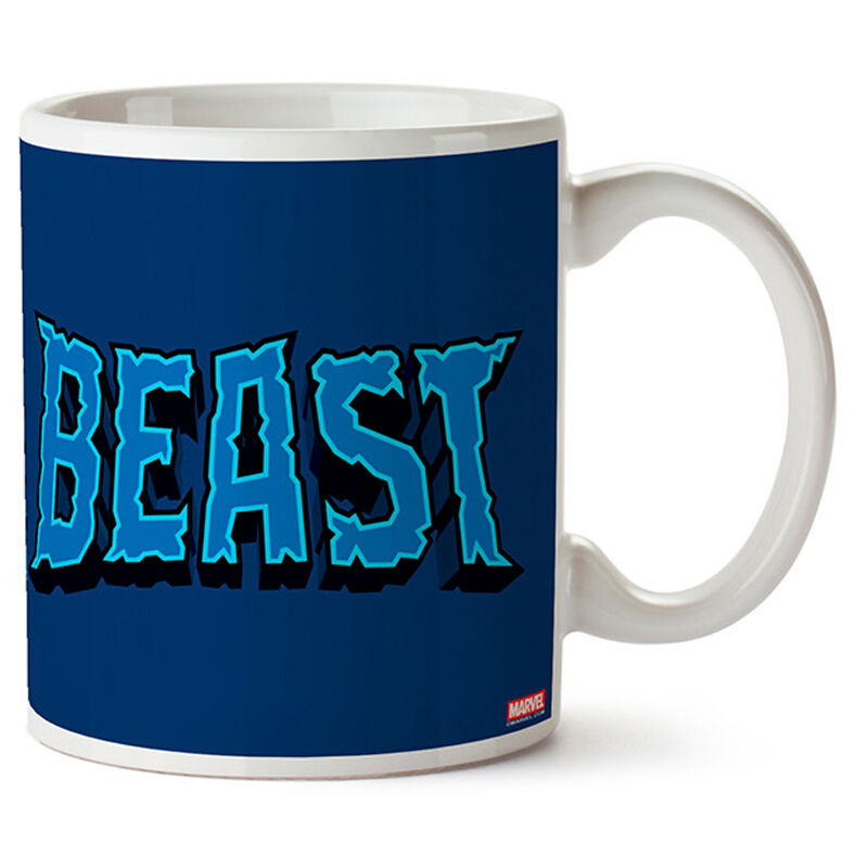 Taza de cerámica Beast de X-Men Marvel con diseño azul y amarillo - 2