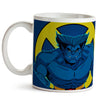 Taza de cerámica Beast de X-Men Marvel con diseño azul y amarillo