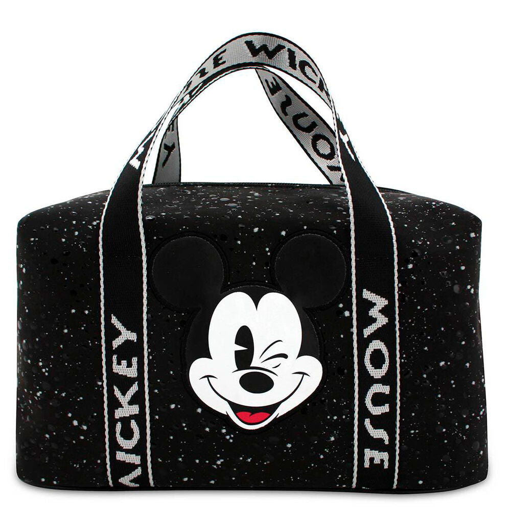 Neceser negro de Mickey Disney con asas decoradas