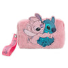Neceser rosa de Stitch y Angel con asa lateral