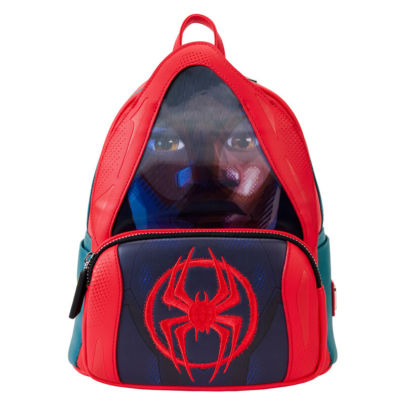 Mini mochila Loungefly de Miles Morales Spider-Verse en rojo, azul y negro - 2