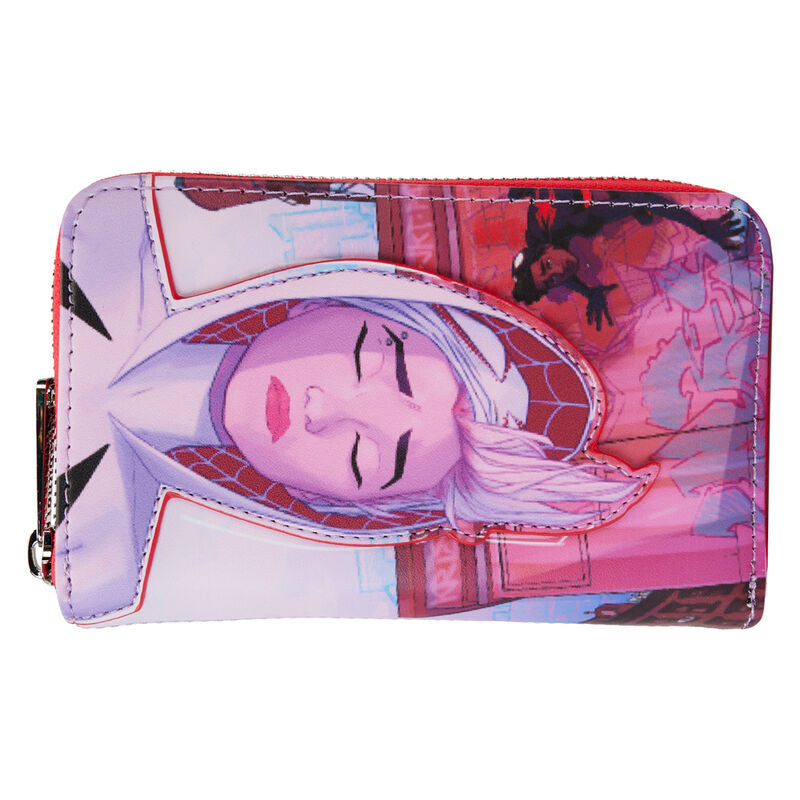 Cartera Loungefly de Spider-Gwen en tonos rosas y lilas