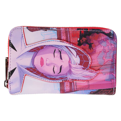 Cartera Loungefly de Spider-Gwen en tonos rosas y lilas