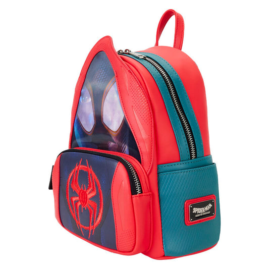 Mini mochila Loungefly de Miles Morales Spider-Verse en rojo, azul y negro - 3