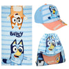 Set Bluey con toalla, saco y gorra de diseños coordinados