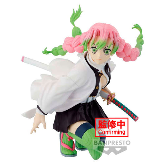 Figura Maximatic de Mitsuri Kanroji con espada y cabello rosa y verde - 2