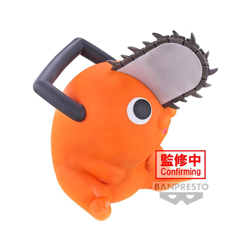 Figura de Pochita de Chainsaw Man naranja con motosierra - 2
