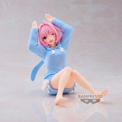 Figura de Riamu Yumemi Relax Time con sudadera azul - 3