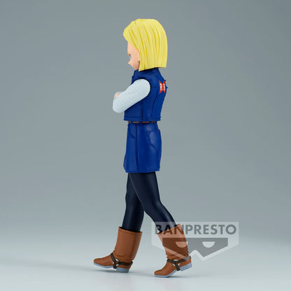 Figura de Android 18 de Dragon Ball Z con atuendo azul y brazos cruzados - 3