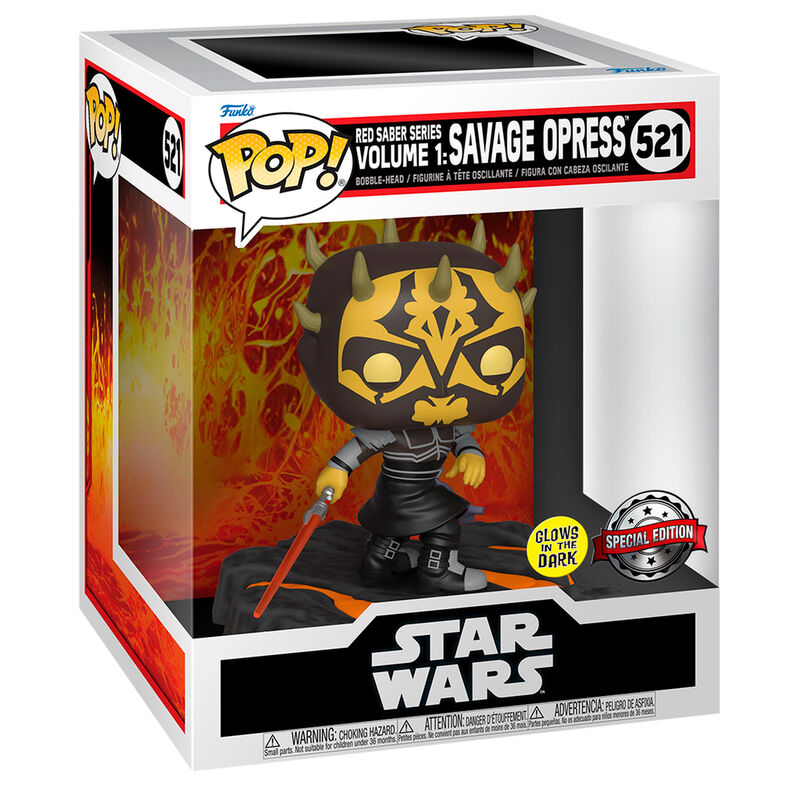 Figura Funko POP! Deluxe de Savage Opress de Star Wars con sable rojo