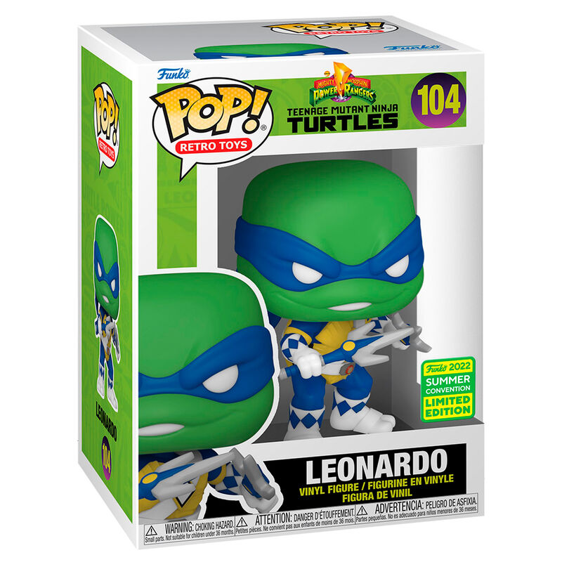 Figura Funko POP! de Leonardo de Tortugas Ninja con máscara azul en caja