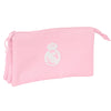 Portatodo triple rosa Real Madrid SAFTA con tres compartimentos