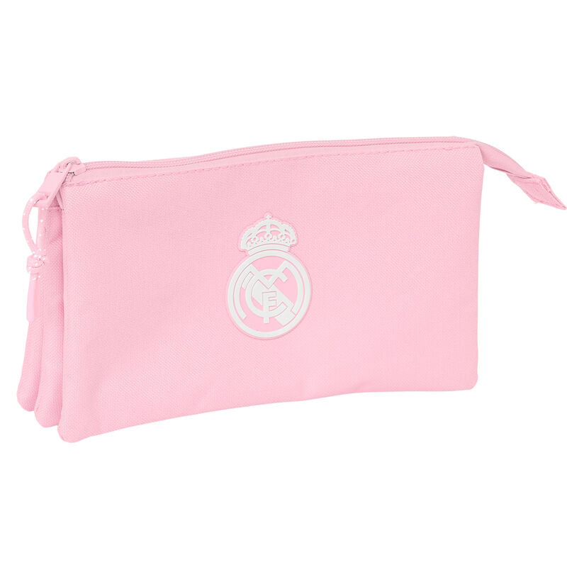 Portatodo triple rosa Real Madrid SAFTA con tres compartimentos