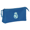 Portatodo triple azul del Real Madrid con tres compartimentos