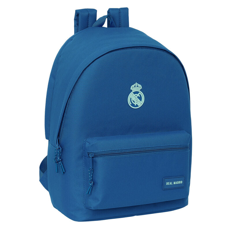 Mochila azul Real Madrid SAFTA con bolsillo frontal