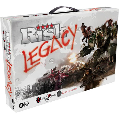 Caja del juego de mesa Risk Legacy de Hasbro