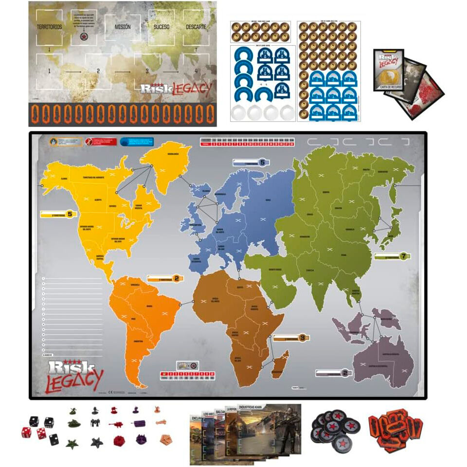 Caja del juego de mesa Risk Legacy de Hasbro - 6