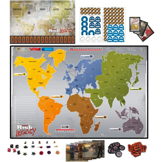 Caja del juego de mesa Risk Legacy de Hasbro - 6