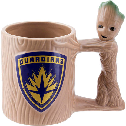 Taza 3D de Groot de Guardianes de la Galaxia con emblema Marvel - 2