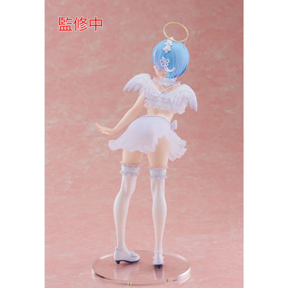Figura de Rem Pretty Angel de Re:Zero con alas blancas y cabello azul - 4