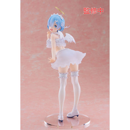 Figura de Rem Pretty Angel de Re:Zero con alas blancas y cabello azul - 2