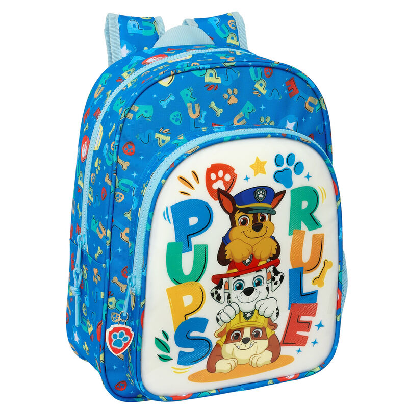 Mochila azul Paw Patrol Pups Rule con personajes en el frontal