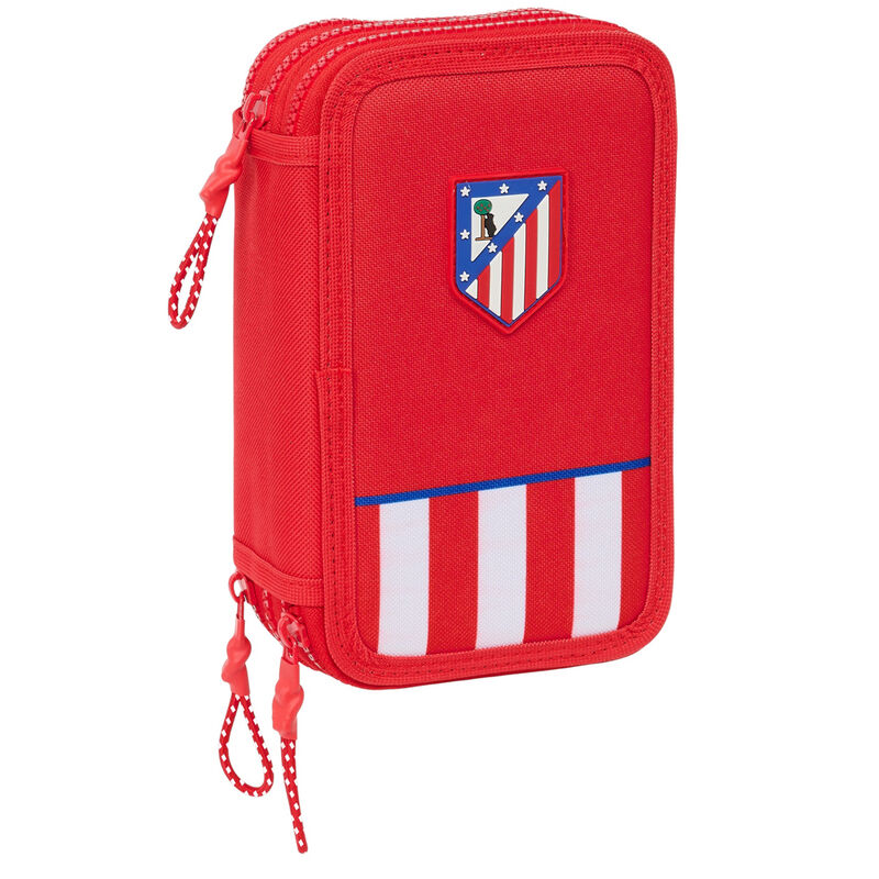 Plumier triple rojo del Atlético de Madrid con 36 piezas