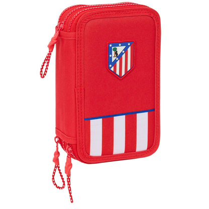 Plumier triple rojo del Atlético de Madrid con 36 piezas