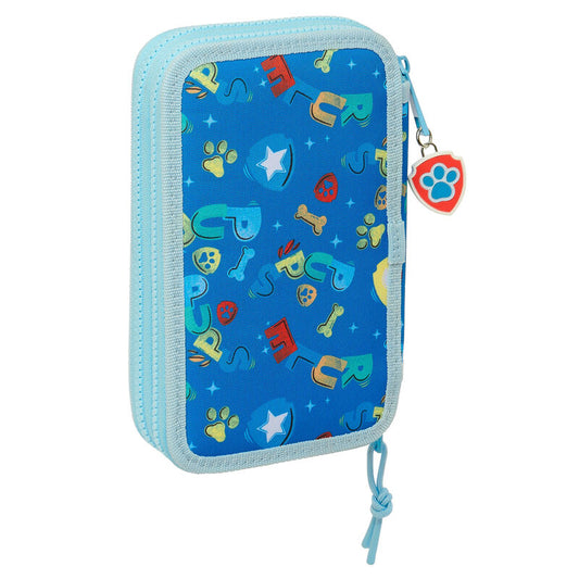 Plumier doble Paw Patrol Pups Rule azul con 28 piezas - 2