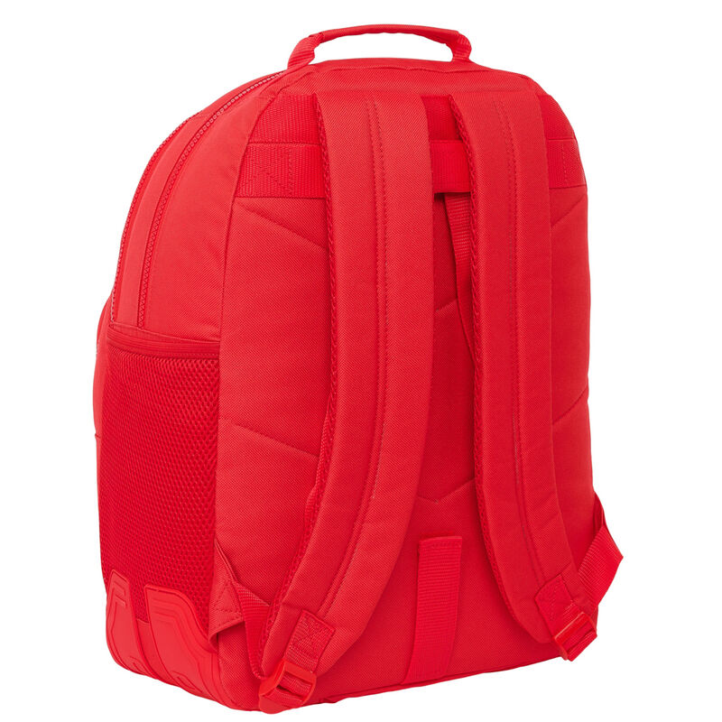 Mochila roja del Atlético de Madrid SAFTA con franjas rojiblancas - 2