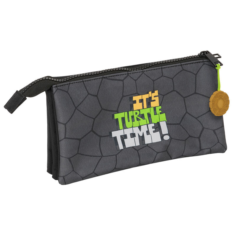Portatodo triple negro SAFTA de Tortugas Ninja con tres compartimentos - 2