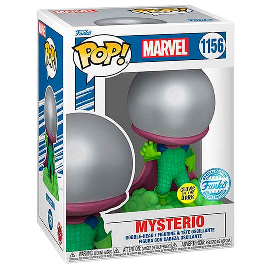 Figura Funko POP! Marvel de Mysterio Exclusive con efecto glow in the dark