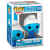 Figura Funko POP! Handy Smurf de The Smurfs con llave inglesa en su caja